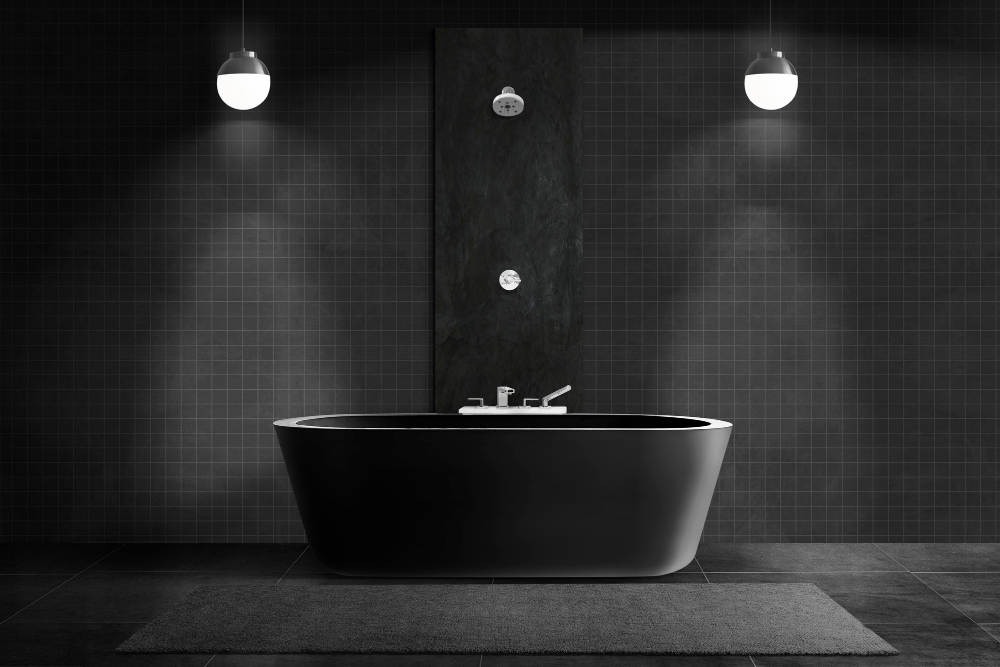 Jak na vybavení luxusní koupelny? Zkuste černou vanu!